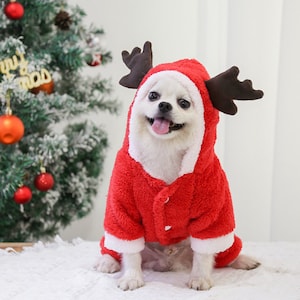 Dog Christmas clothes Christmas sweater Christmas pajamas for Pets Halloween costume for dog and cats the Best Christmas outfit for your pet