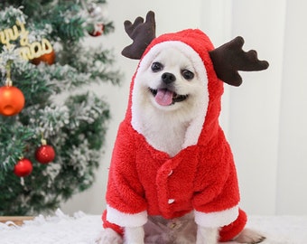 Dog Christmas clothes Christmas sweater Christmas pajamas for Pets Halloween costume for dog and cats the Best Christmas outfit for your pet
