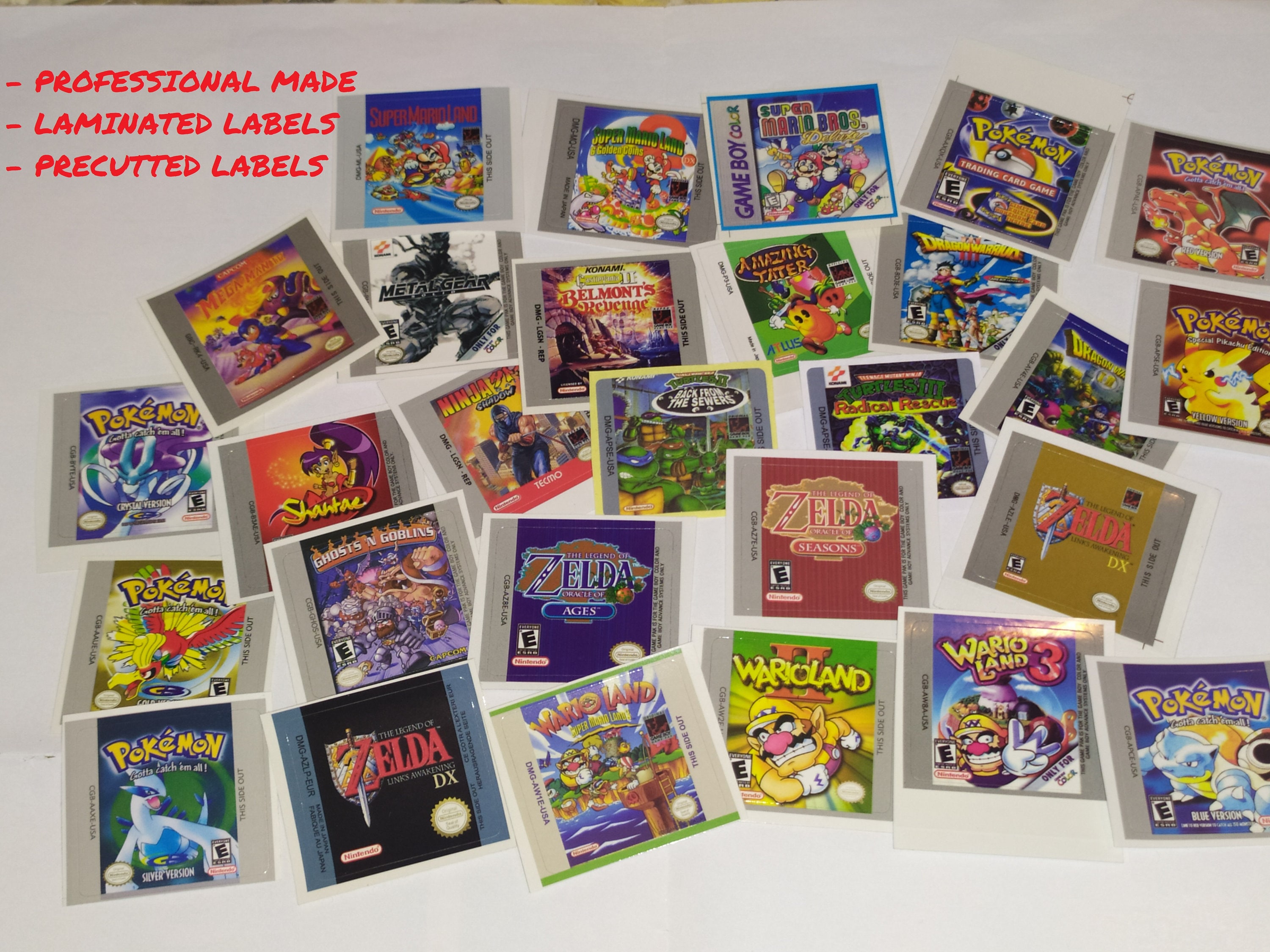 Label / Sticker for Restore Nintendo Gameboy Gb Gbc Game Boy Color