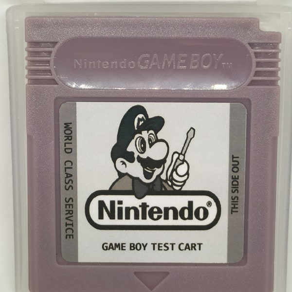 Fabriqué sur mesure à partir de la cartouche de test Nintendo Game Boy Gameboy World Class Service Cart