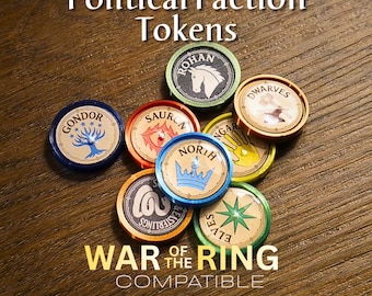 Political Faction Tokens - War of the Ring Second Edition Compatible Deluxe Upgrades