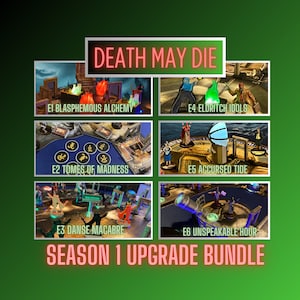 Cthulhu Death May Die Season 1 Upgrade Bundle, Deluxe Upgrades, Ultimate Enhancements for Death May Die Episodes, Gift for Gamer
