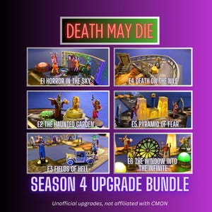 Cthulhu Death May Die Season 4 Upgrade Bundle, Deluxe 3D Board Game Upgrades, Ultimate Enhancements for Season 4 Episodes