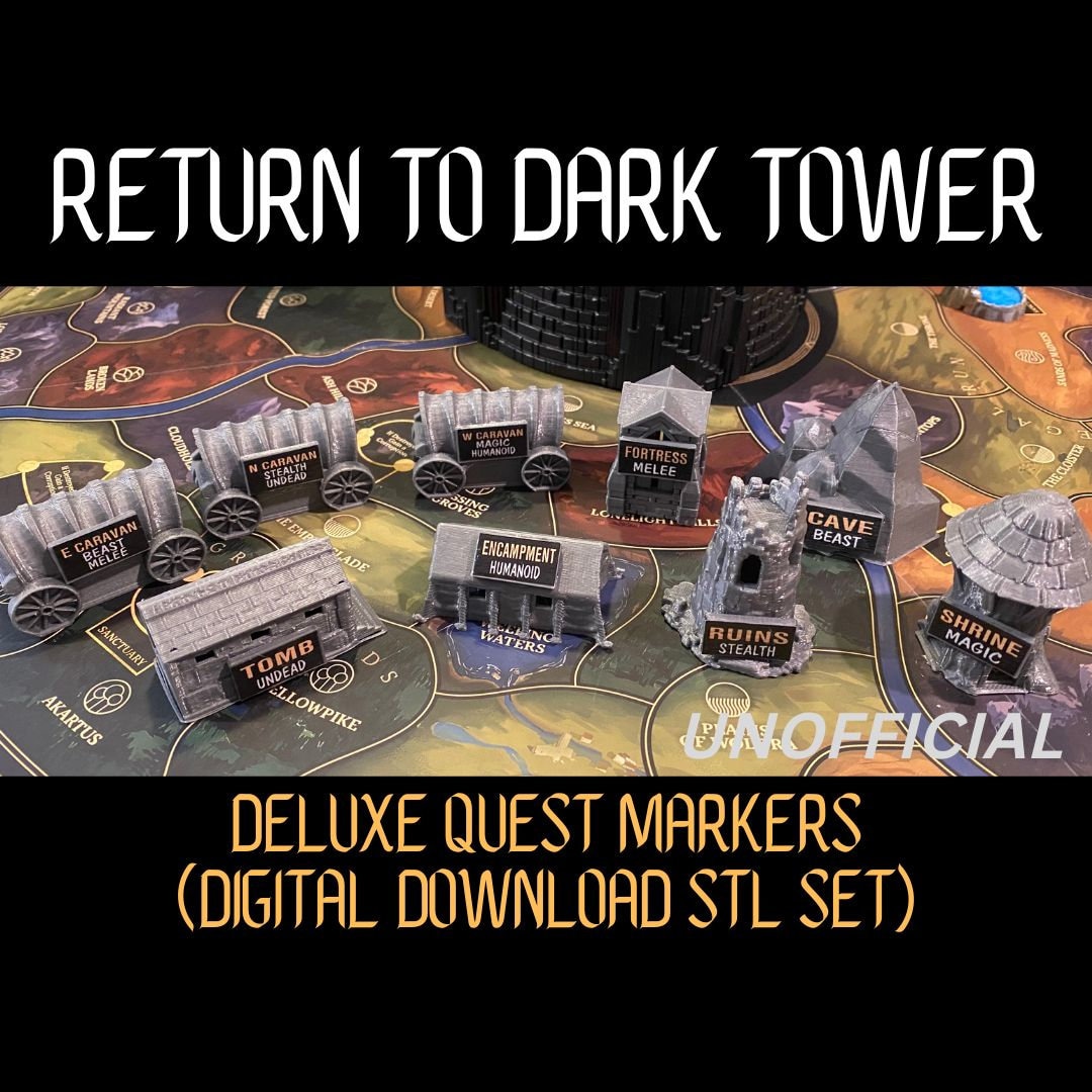 DIGITAL DOWNLOAD Return to Dark Tower Quest Marker Stls Etsy