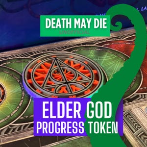 Elder God Progress Tracker and Health Tokens, Deluxe Upgrades for Cthulhu Death May Die, Gift for Gamer