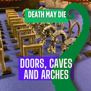 Cthulhu Death May Die Doors and Arches, Deluxe 3D door upgrades for tabletop gaming