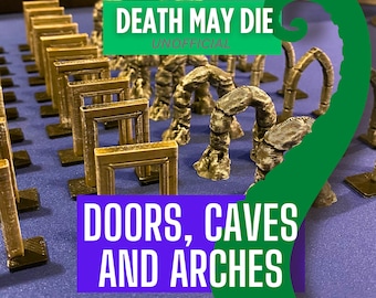 Cthulhu Death May Die Doors and Arches, Deluxe 3D door upgrades for tabletop gaming