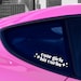 cute girls hit curbs car decal, funny car stickers, car decal, bad driver decal, funny bumper sticker, funny car decal, 