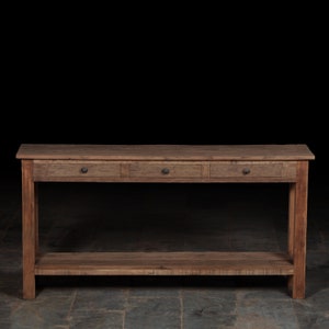 Etsy console table with drawers top