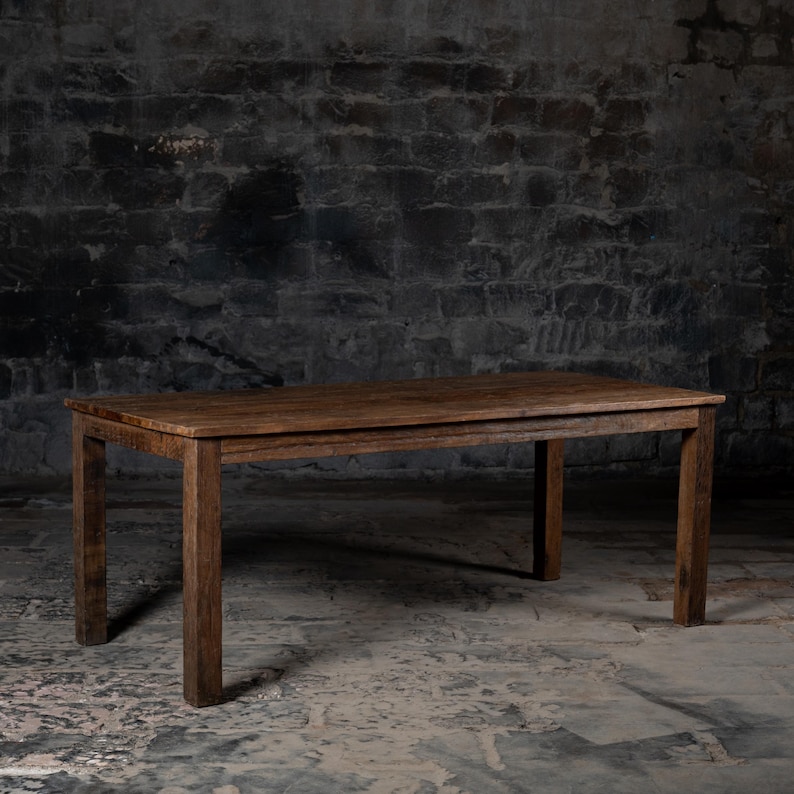 Handcrafted Reclaimed Wood Dining Table: Rustic Farmhouse Kitchen Table ...