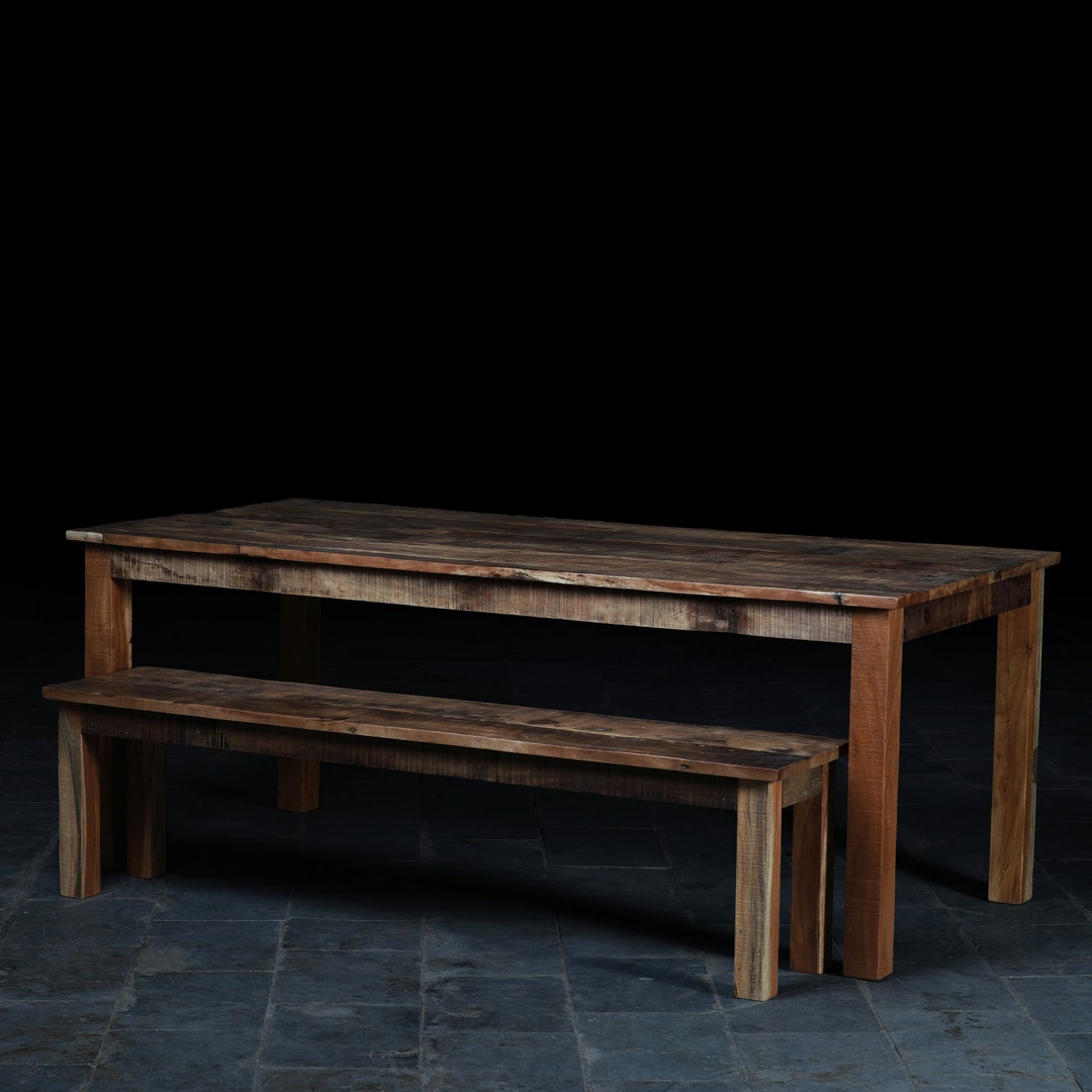 Vintage Dining Table Set Reclaimed Wood Dining Table - Etsy