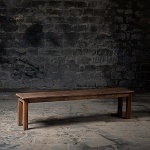 Reclaimed Wood Dining Bench: Rustic Farmhouse Hallway Bench