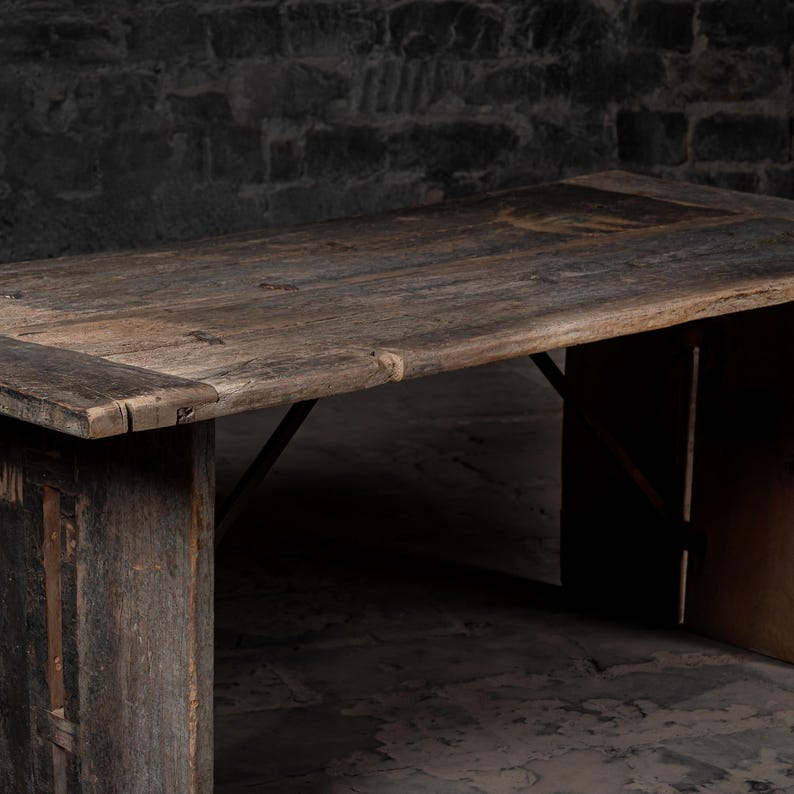 Reclaimed Wood Dining Table: Rustic Farmhouse Kitchen Table - Etsy