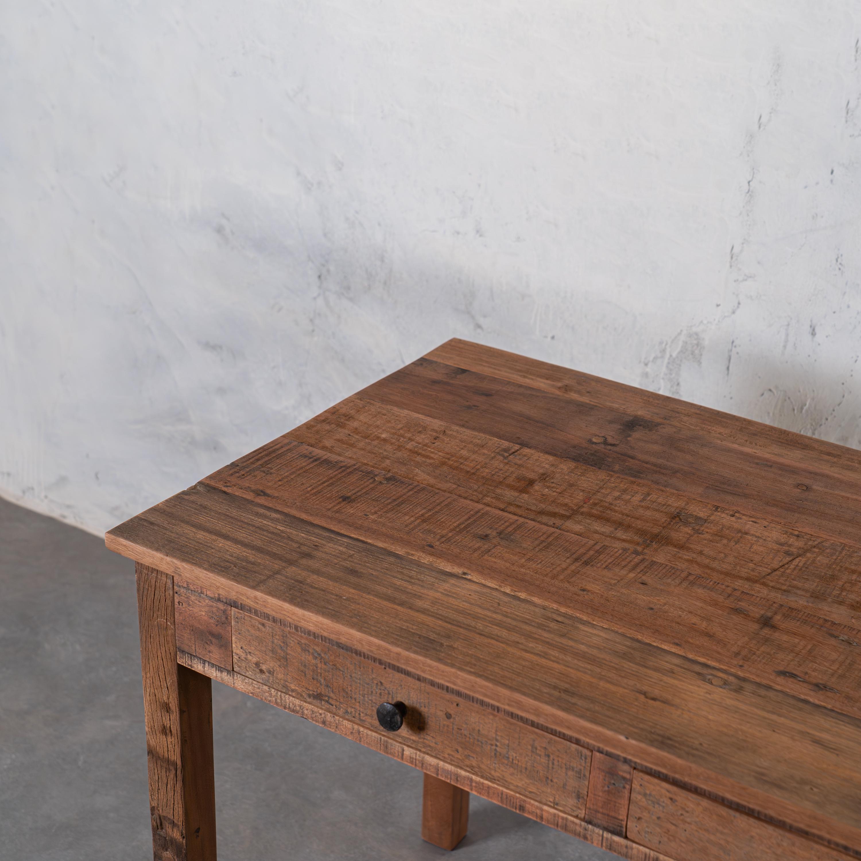 Rustic Reclaimed Wood Writing Desk: Farmhouse Style Home Office - Etsy