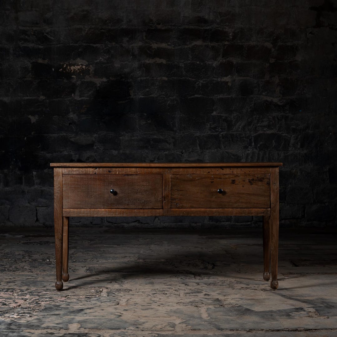 Vintage Wooden Console Table With Drawer | Reclaimed Rustic Wood Drawer ...