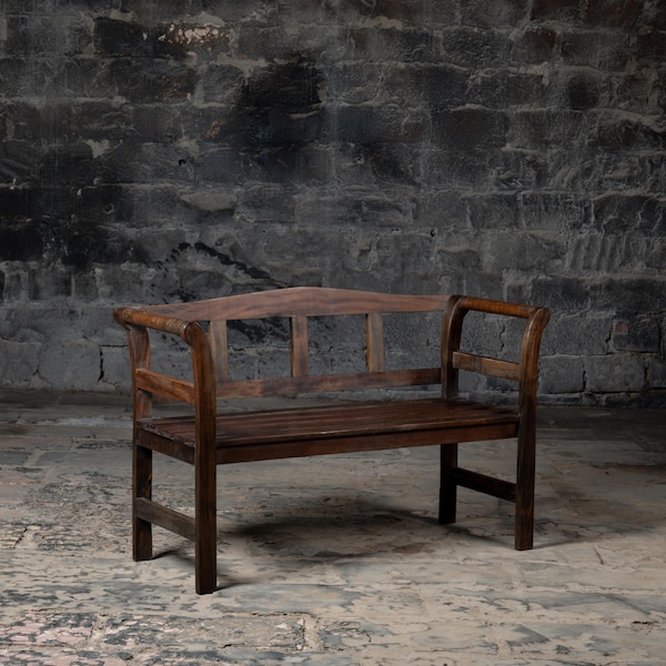Antique Bench With Back - Etsy