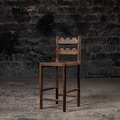 Tarang counter chair | Bar Chairs | Kitchen Counter Stools | Rustic black finish | Reclaimed wooden chairs | Set of Two | Set of four