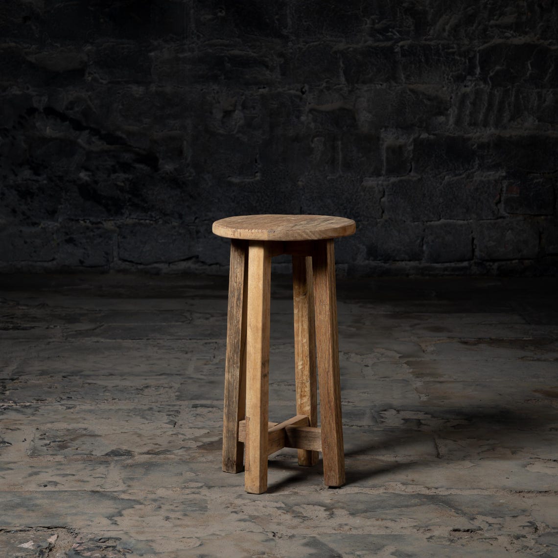 Reclaimed Wood Counter Stool 24": Rustic Kitchen &amp; Dining - Etsy