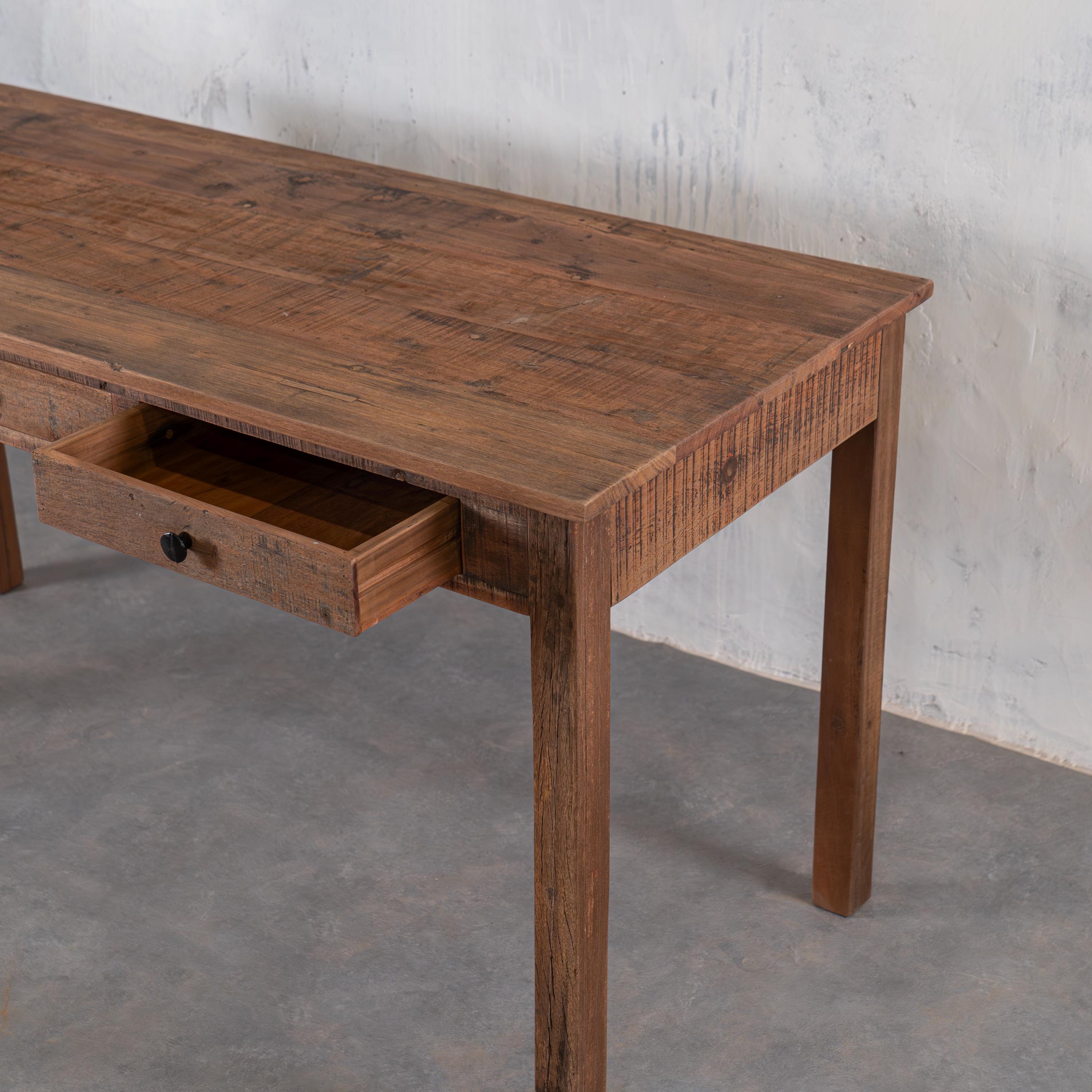Rustic Reclaimed Wood Writing Desk: Farmhouse Style Home Office - Etsy