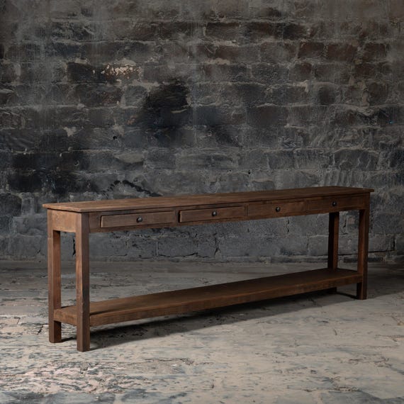 3 Drawer Farmhouse Console Table Made From Reclaimed Wood 3 Drawer Farmhouse Console Table Made From Reclaimed Wood