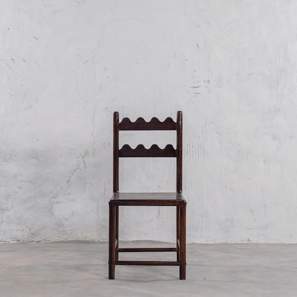 Tarang Dining Chair | Scallop Design Chair | Rustic Finish | Reclaimed Wooden chairs | Solid wood