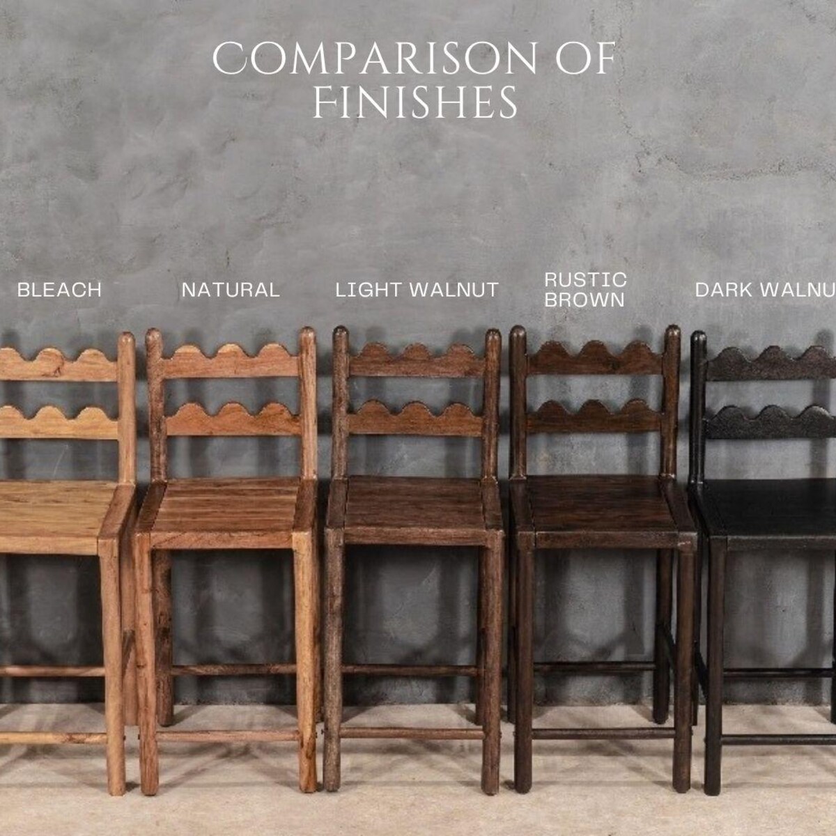 Tarang Counter Chair | Bar Chairs | Kitchen Counter Stools | Rustic Black Finish | Reclaimed Wooden Chairs | Set of Two | Set of Four - Etsy