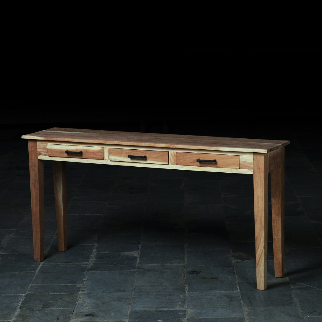 Vintage Console Table With Drawers Made From 100% - Etsy