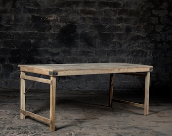Vintage Reclaimed wooden Dining table | Kitchen and dining | Antique finish folding table | Handmade | Farmhouse Dining Table | Rustic table