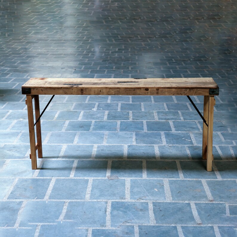 Vintage Reclaimed Wood Console Table. Entry Way Console. Etsy