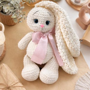 Crochet Bunny Pattern PDF | Soft Amigurumi Rabbit | Plush Bunny Crochet Pattern | English & Spanish