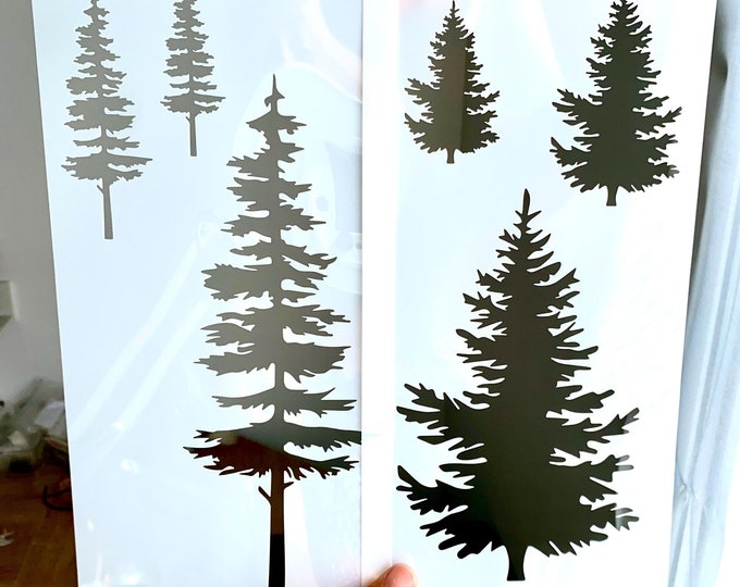Tree Stencil For Router 4 Piece Tree Stencil Set. Various Size Tree Stencils. Forest Stencil ...