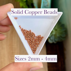 2mm - 4mm Pure Copper Beads. Raw Copper Beads. 2g Bag of Round Metal Beads. Wire Wrap Supplies. Jewelry Beads. DIY Supply.