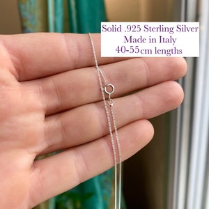 925 Sterling Silver Curb Chain. 1mm Thin Curb Chain. Delicate and Lightweight. Various Lengths. Dainty Solid Silver Chain. Sterling Chain