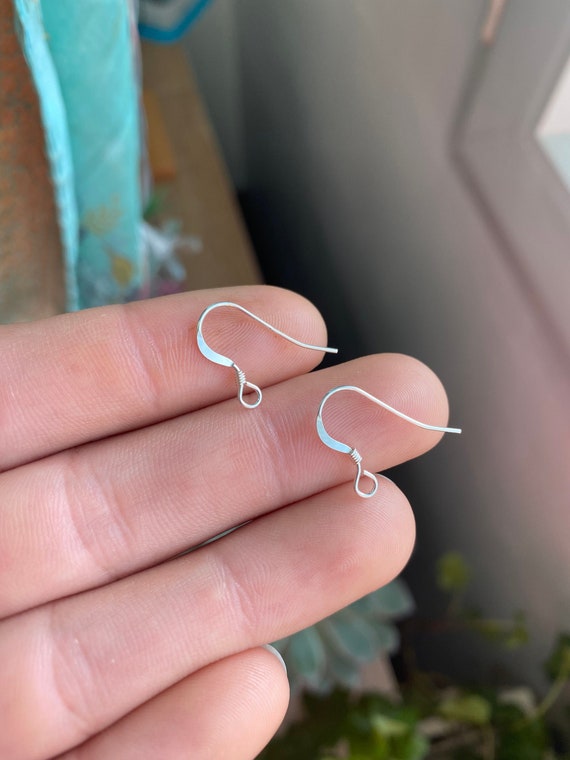 925 Sterling Silver Earring Hooks. 1 Pair. Solid Silver Ear Wires