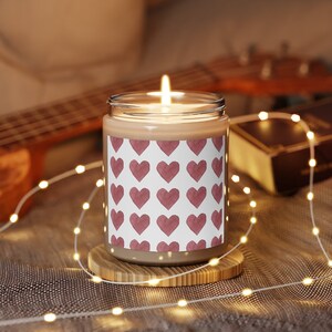 Heart Candle | Heart Design Candle | Vegan Soy Coconut Wax | Wedding Candle | Valentine | Scented Candle, 9oz