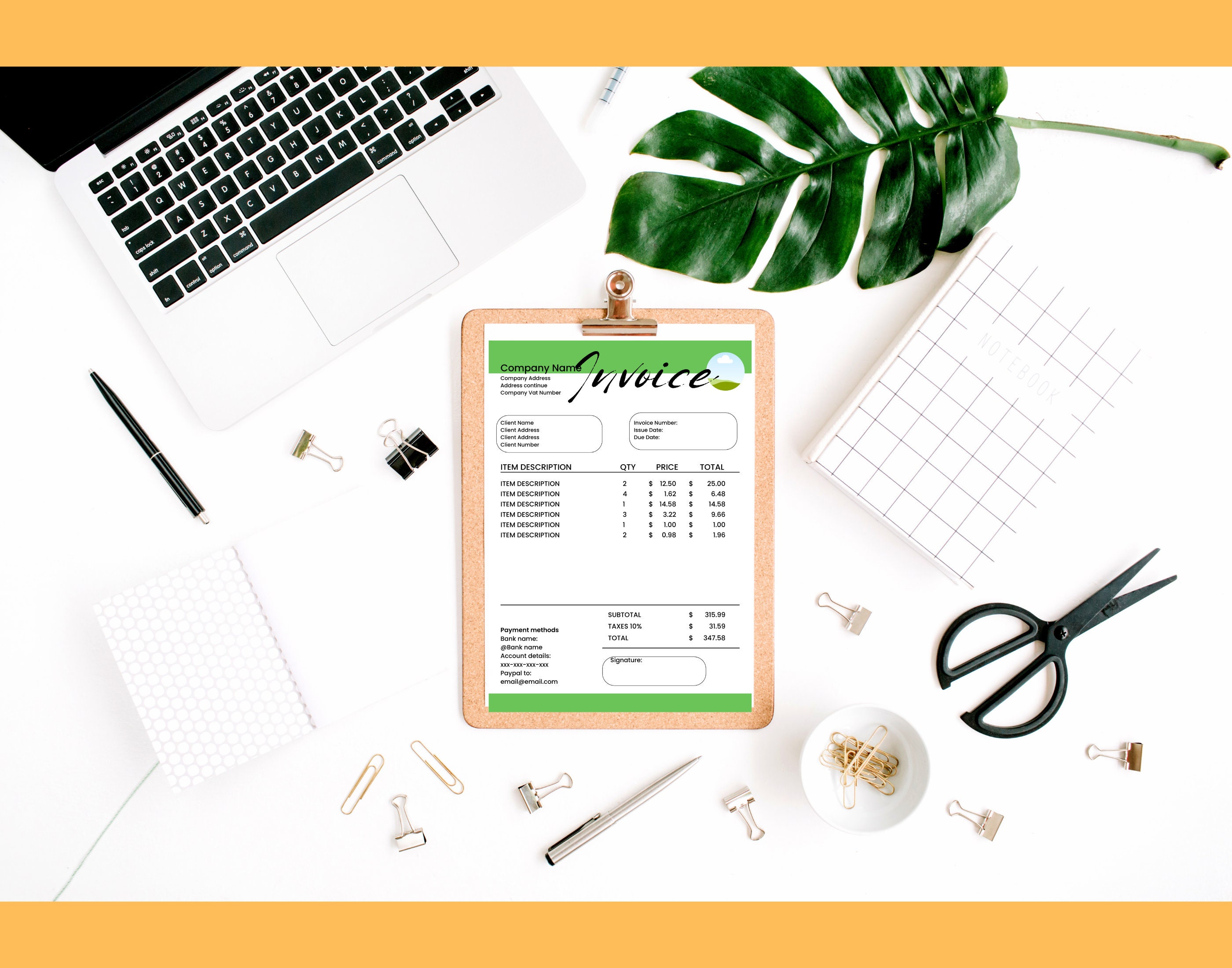 Minimal Invoice Template for Small Businesses