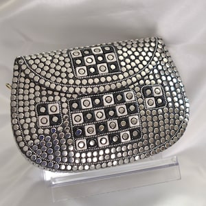 Classic Mosaic Clutch,Mosaic Clutch, GermanSilver Clutch, Mosaic Embellished Purse, Party Clutch, Modern Clutch, Boho Clutch, Womens Clutch