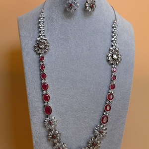 German Silver Fusion Necklace Set/Oxidised Necklace Set/Indian Jewelry/Boho Jewelry Necklace/Afghani Jewelry/Gypsy Necklace/ Fusion Necklace