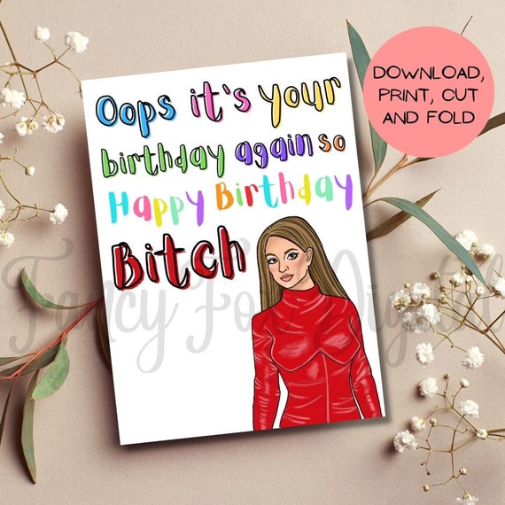 Britney Spears Birthday Card