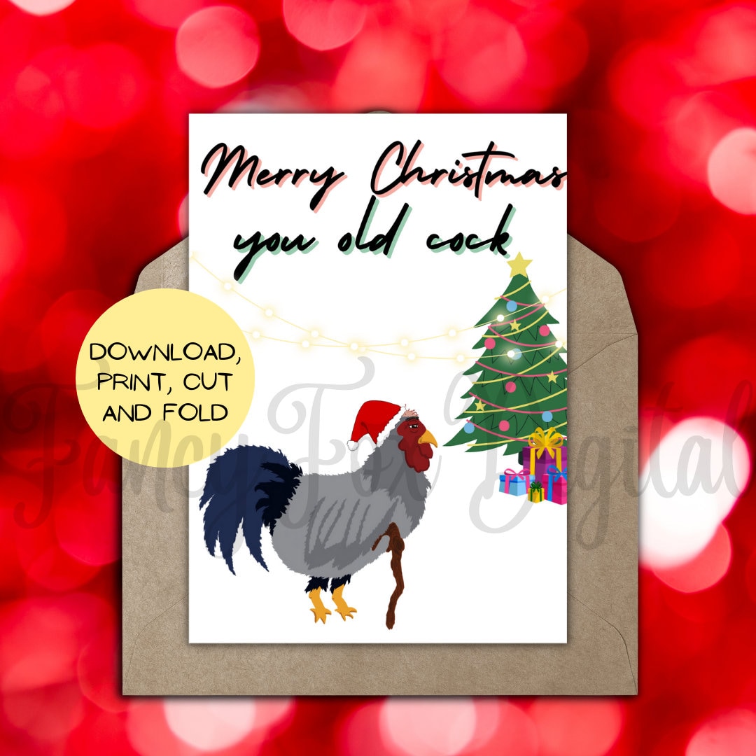 Printable Christmas Cards Funny Inappropriate Cards for Dad - Etsy