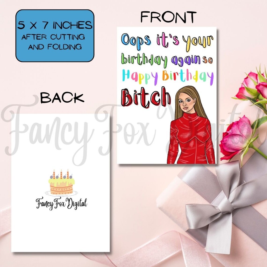 Printable Britney Spears Birthday Card Britney Spears Oops - Etsy