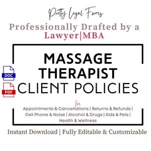 Massage Therapist Client Policies Spa Appointments Cancellation Policy Spa No Refunds Massage Therapy Forms Massage Templates Payment Policy