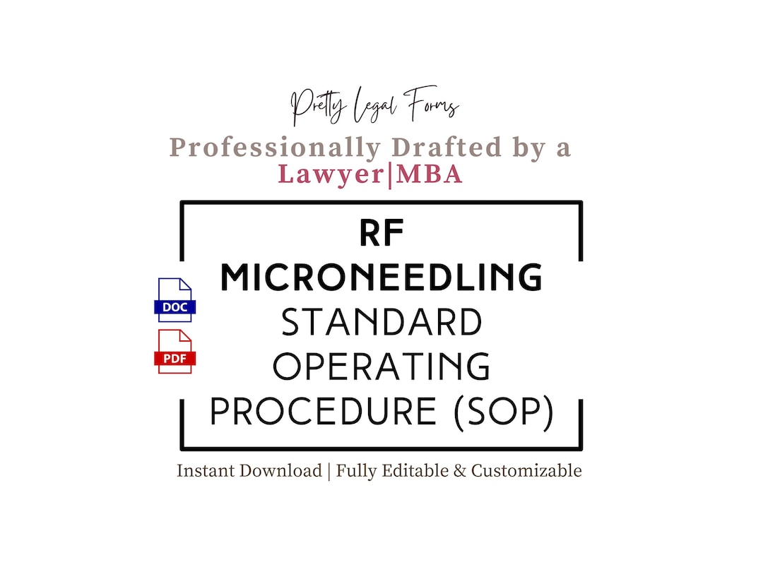 Rfs Document Example RF Microneedling Standard Operating Procedure Template for Medical Spa ...