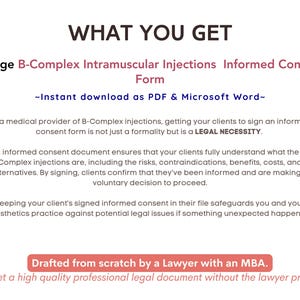 B-complex IM Injection Consent Form Vitamin B Complex Shots Informed ...