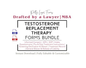 Formularpaket für die Testosterontherapie, Vorlagen für die Hormonersatztherapie (PDF & Word)