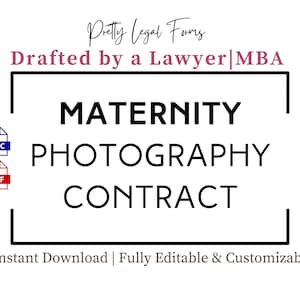 Maternity Photography Contract Template Pregnancy Photographer Agreement Maternity Session Photo Contract Maternity Shoot Photo Template