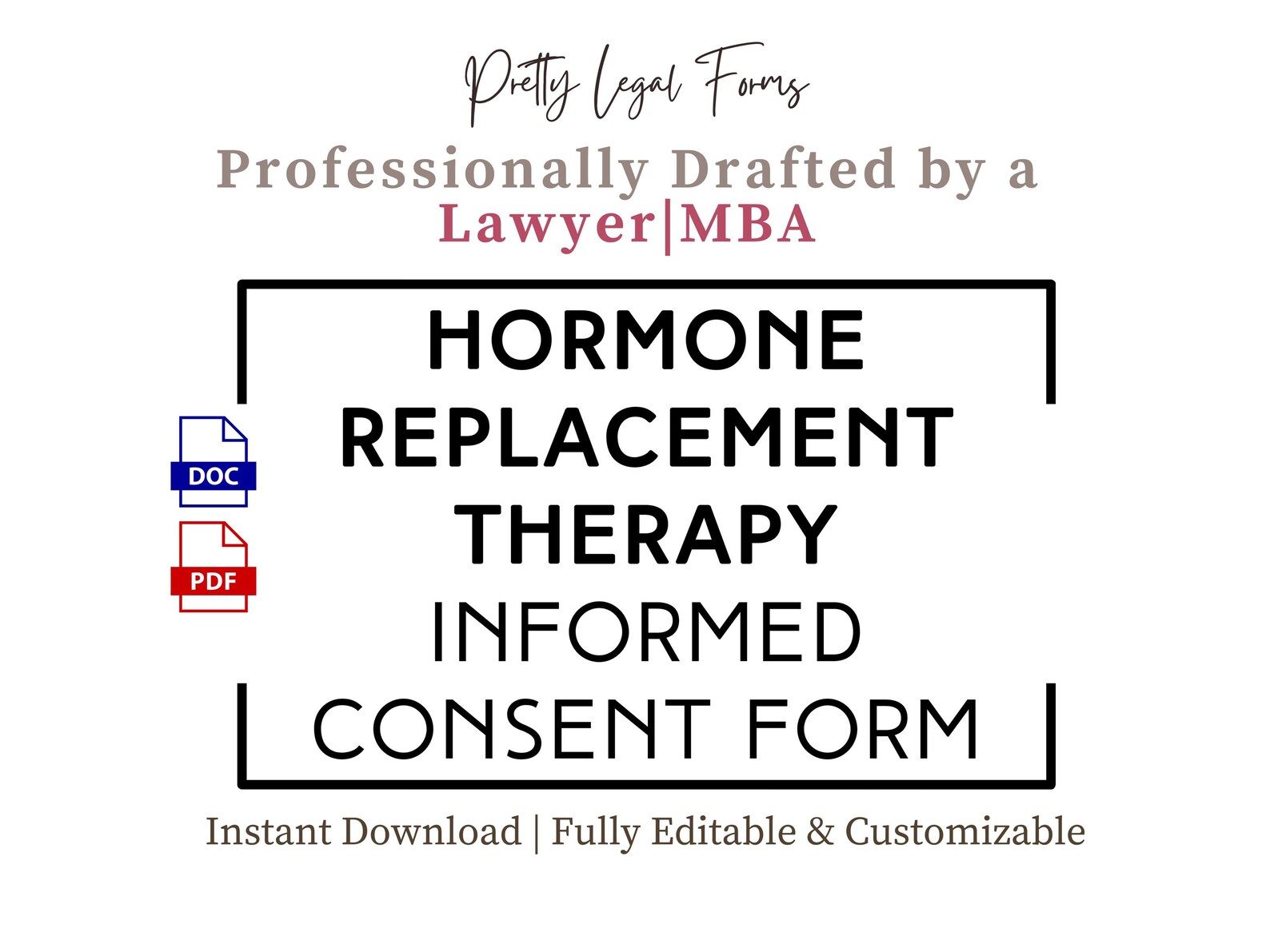 HRT Consent Form Hormone Replacement Therapy Informed Consent HRT ...
