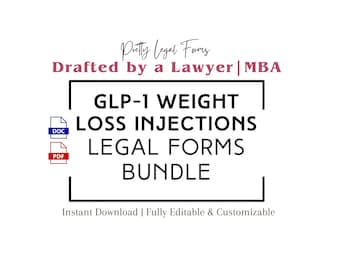 GLP-1 Weight Loss Injection Forms Bundle (PDF & Word)