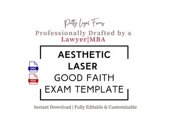 Vorlage für eine Vertrauenserklärung zur ästhetischen Laserbehandlung für medizinische Spas (PDF, Word)