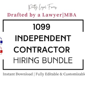 Independent Contractor Agreement 1099 Contract Template 1099 New Hire Form Bundle Contractor 1099 Employment Contract Legal Template
